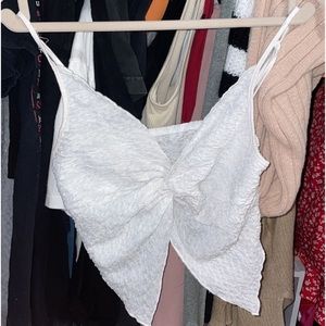 cute white tank crop top
